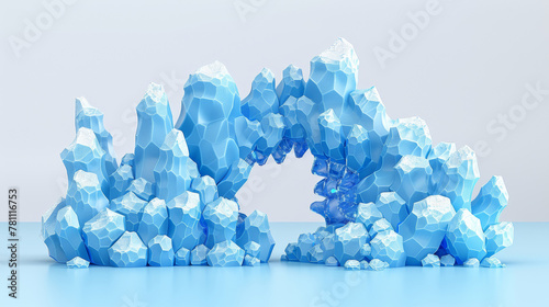 A large archway made of ice and snow. The archway appears to be a natural formation, but it is made of ice and snow