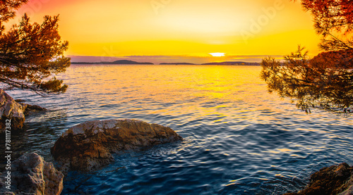 amazing croatian coast, Croatia, Europe, Adriatic sea, coast between Primosten and Sibenik	.....exclusive - this image is sold only on Adobe stock