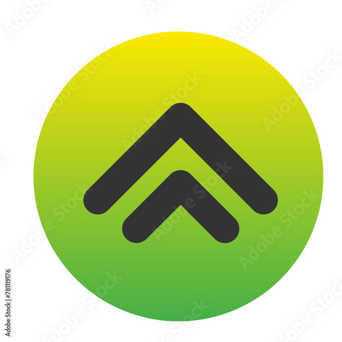 Swipe up arrow green gradient button