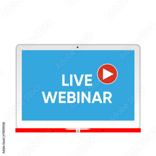 Live Webinar on laptop, online Webinar