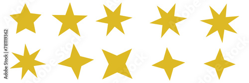 Sparkle star icons. Shine icons. Stars sparkles vector