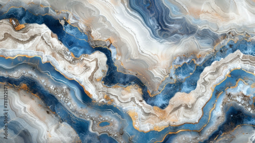 An exquisite white and blue marble texture serves as the backdrop for this abstract design. The intricate patterns and swirls of color mimic the artistry of nature, AI Generative An exquisite white and blue marble texture serves as the backdrop for this abstract design. The intricate patterns and swirls of color mimic the artistry of nature, AI Generative