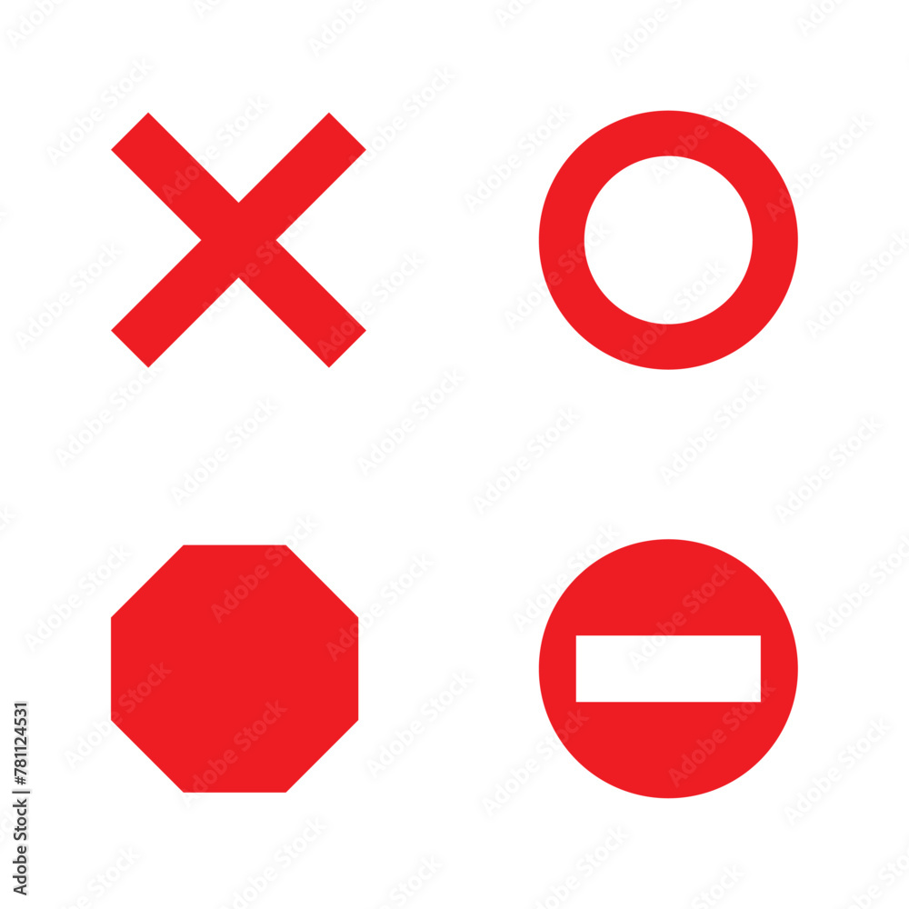 Fototapeta premium icon set forbidden