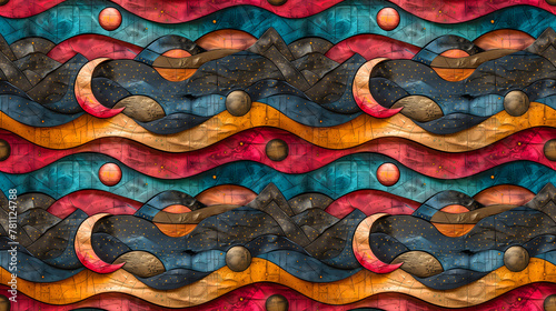 Playful Whimsy Abstract Pattern of Wonder