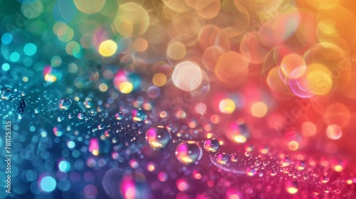 Close-up of vibrant bubbly lights