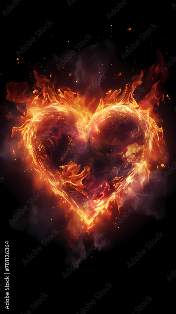 Fototapeta premium Valentine's Day dark background