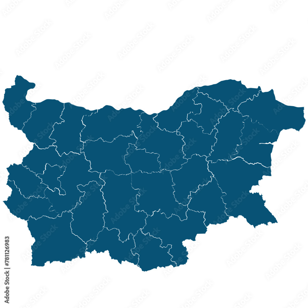 Obraz premium Bulgaria map detailed