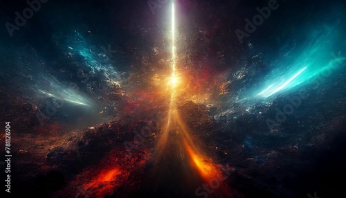 abstract heavenly background light from heaven revelation concept photo