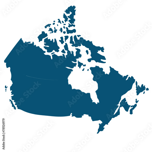 map of Canada. Borders of the provinces