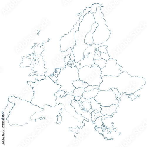 Detailed map of europe