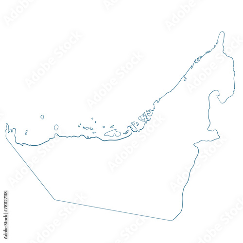 United Arab Emirates (UAE) map