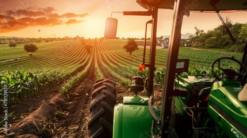 Efficient Farming: Using GPS Technology to Plant Corn with Precision.