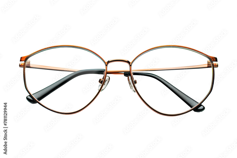 Round eyeglasses with modern and minimal style isolated on background, optical accessories for male and female in daily life. Round eyeglasses with modern and minimal style isolated on background, optical accessories for male and female in daily life.