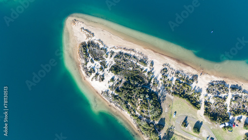 defaultTranquil lakes, sandy beaches, blue water.  The Kai Iwi Lakes, Taharoa Domain, Northland, New Zealand photo