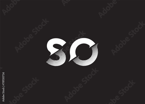 SO, Abstract initial monogram letter alphabet logo design
