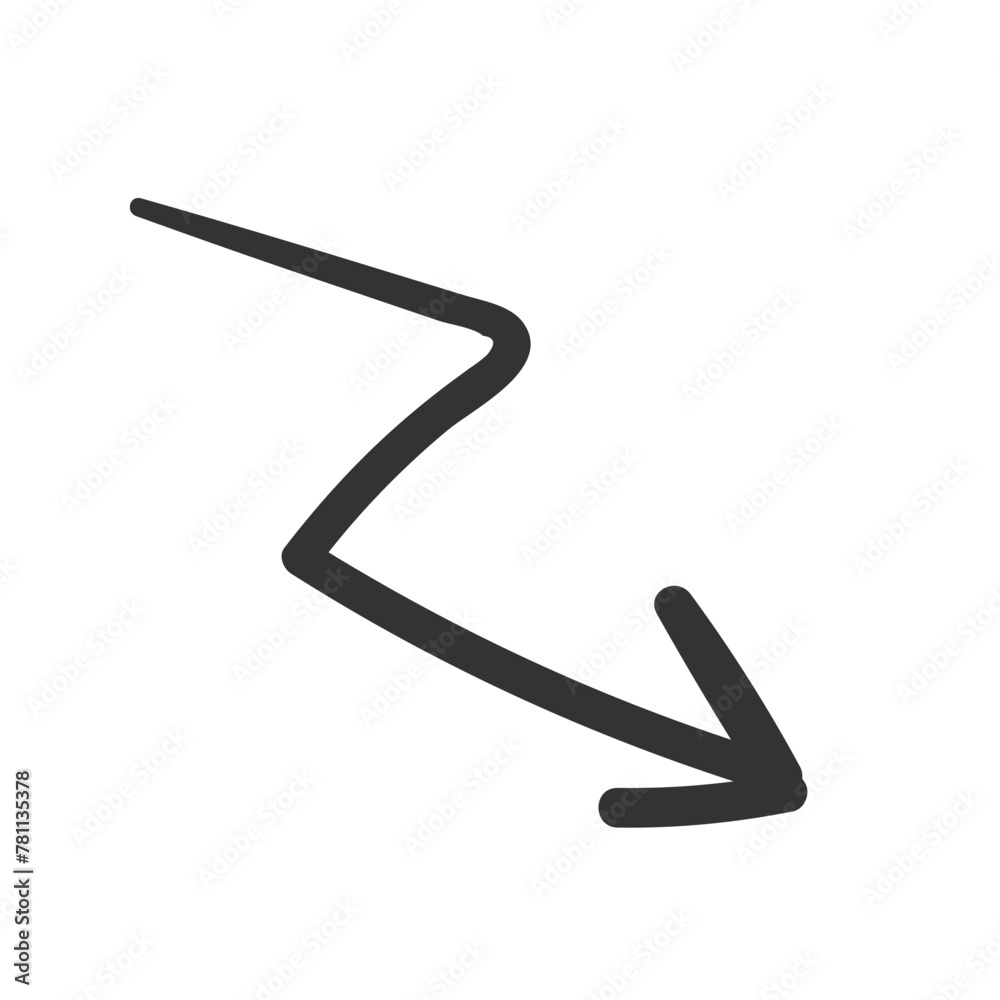 Fototapeta premium Hand drawn arrow doodle