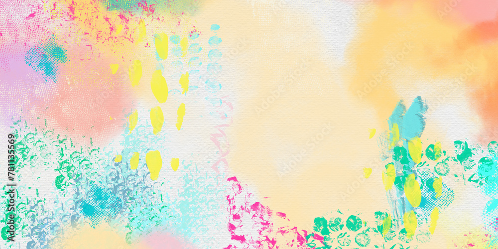 Colorful scrapbook paper design. Creative drawn backdrop universal