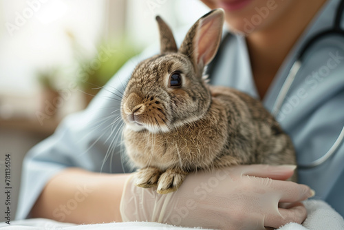 A cozy checkup for a content rabbit.