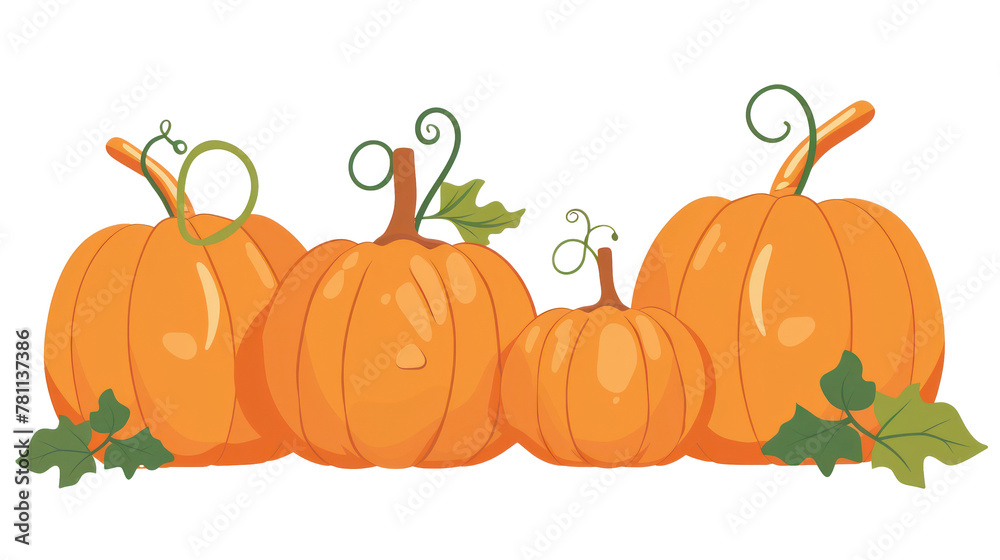 Cute Flat of Pumpkins for Commercial Use in Warm Color Tones Cute Flat of Pumpkins for Commercial Use in Warm Color Tones