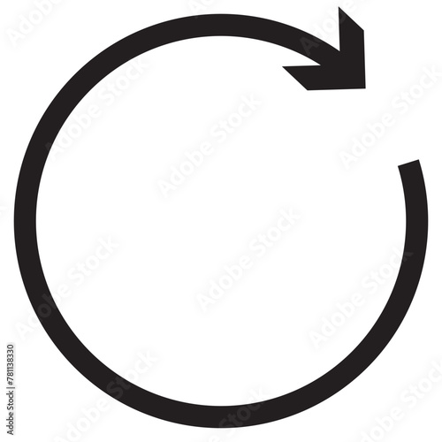 Circle arrow icon. Circular arrow icon, refresh, reload arrow icon symbol sign, vector illustration. Refresh arrows vector icon. filled flat sign for mobile concept and web design. 
