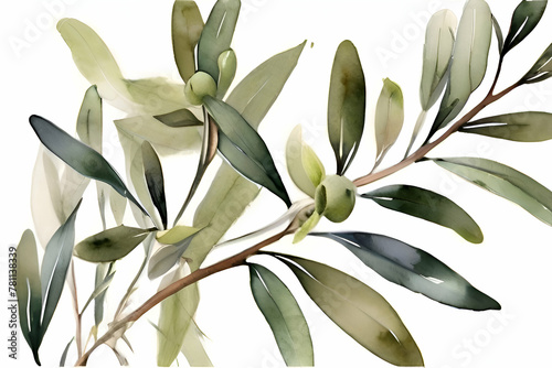 olive branch with olives