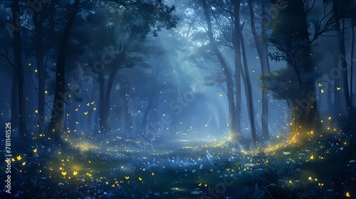 Enchanted Twilight Forest. n