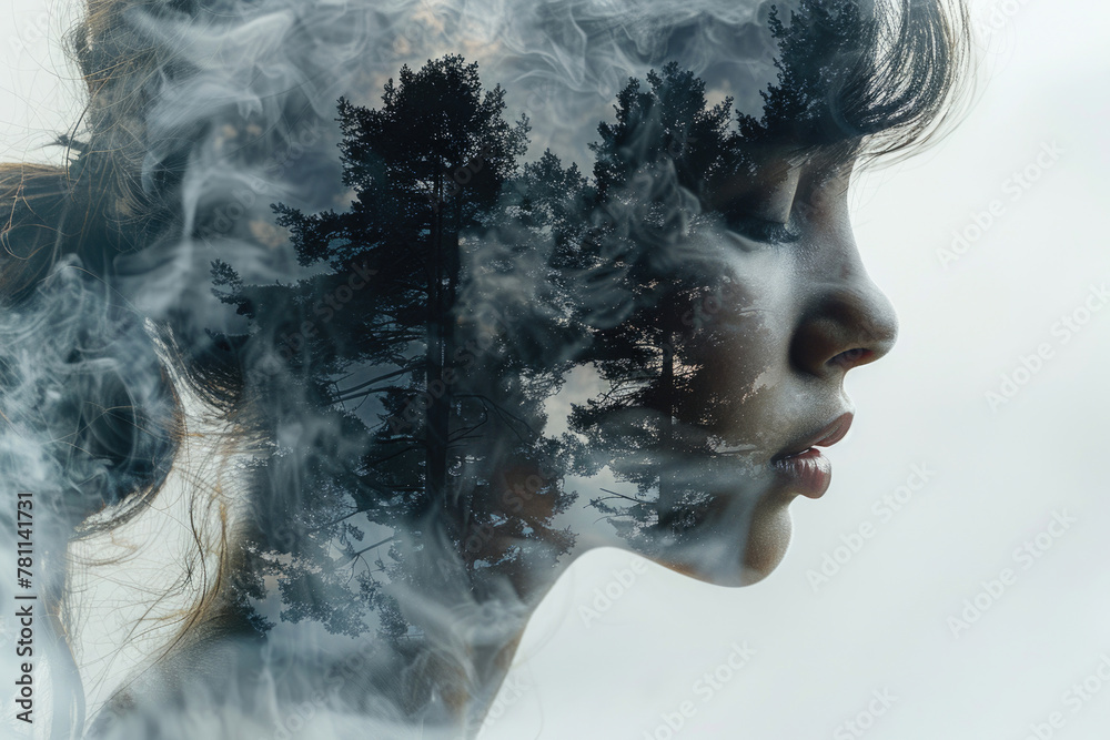 An eerie ambiance created through double exposure