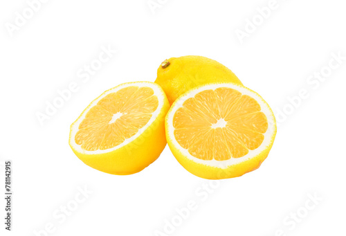 Slice of lemon isolated on transparent png