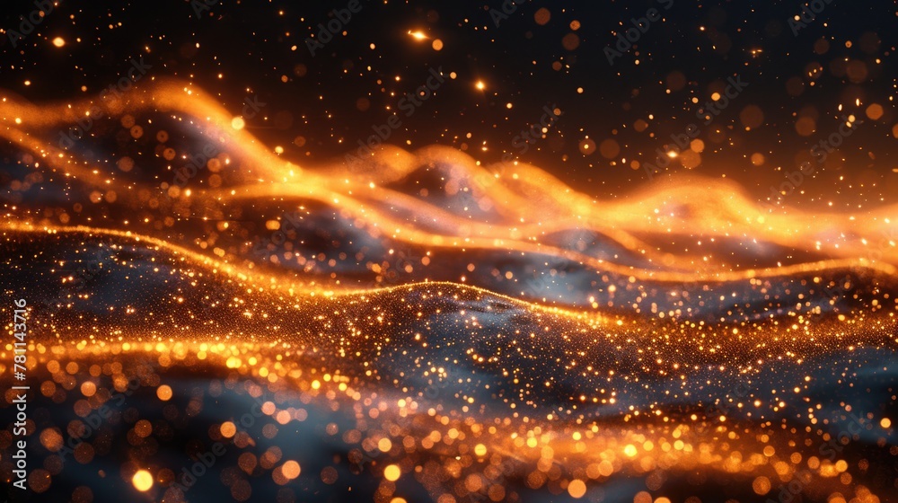 A photograph capturing the movement of a wave of light, displaying a blurred and dynamic effect. A photograph capturing the movement of a wave of light, displaying a blurred and dynamic effect.