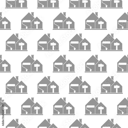 Repairs in the house icon seamless pattern isolated on white background