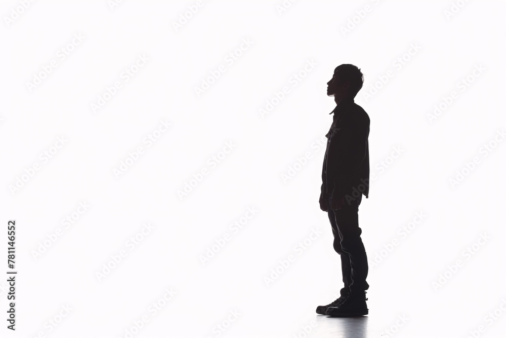 a silhouette of a man