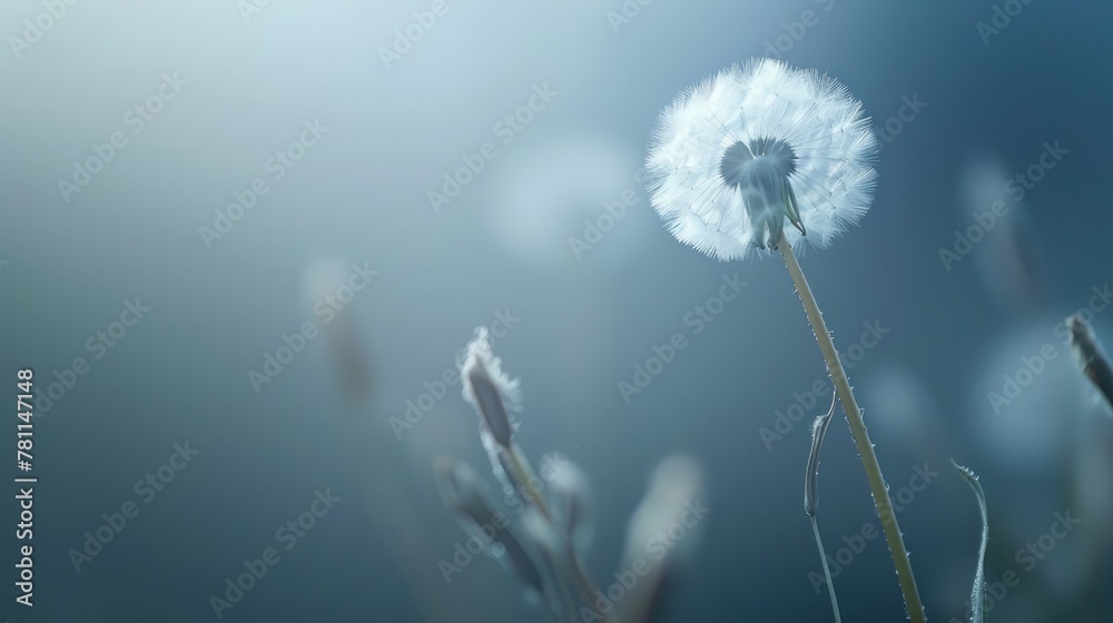 Obraz premium Dandelion seed. Generative AI