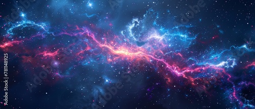 Cosmic nebula dust and starry space with vibrant colors