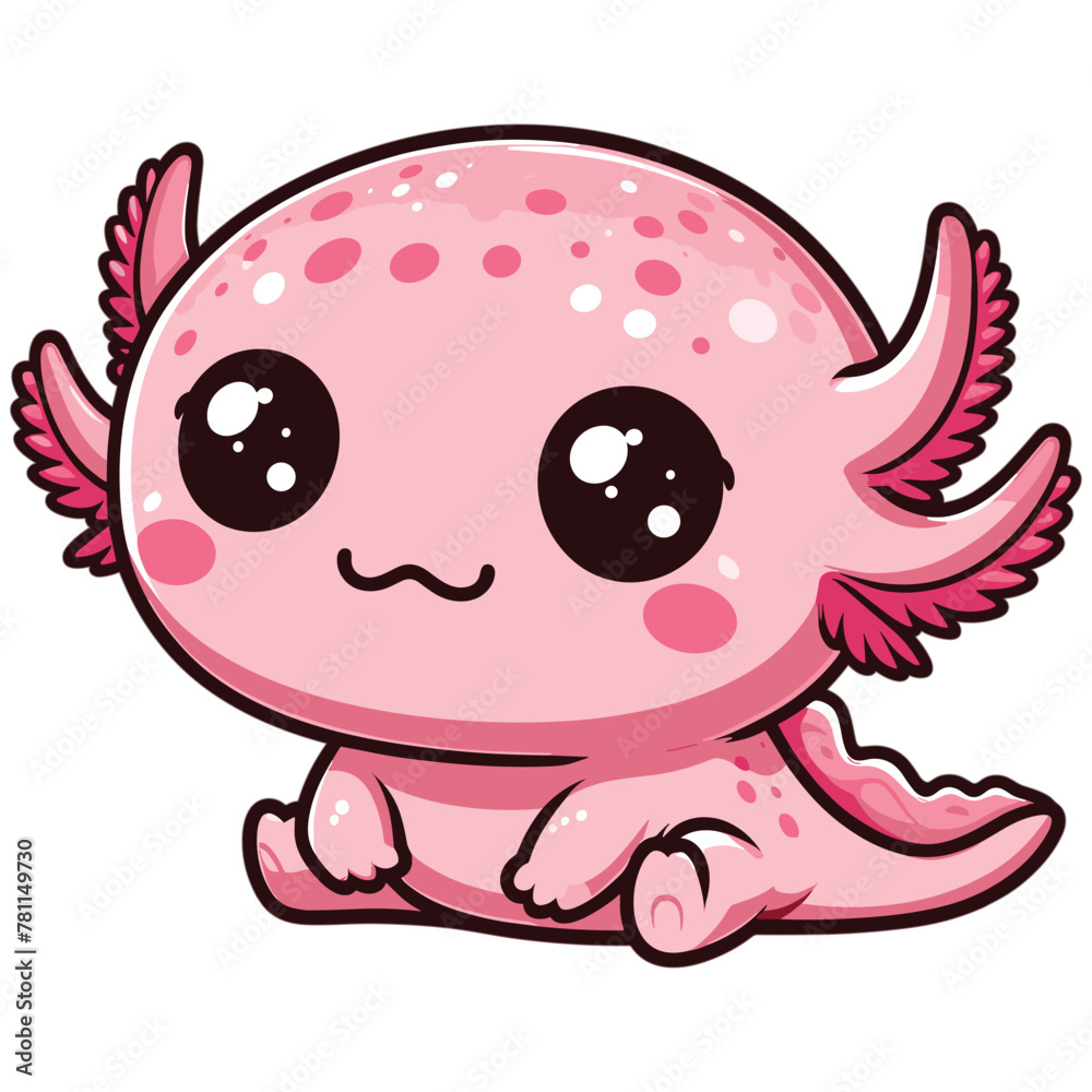cartoon baby Axolotl vector cartoon baby Axolotl vector