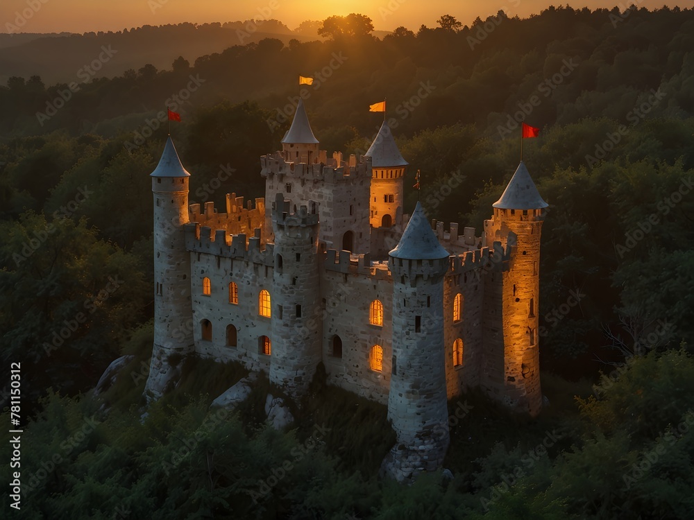 Fototapeta premium old castle in the night