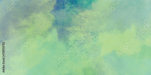 Abstract watercolor background with space. Colorful watercolor background texture. Blue green background.
