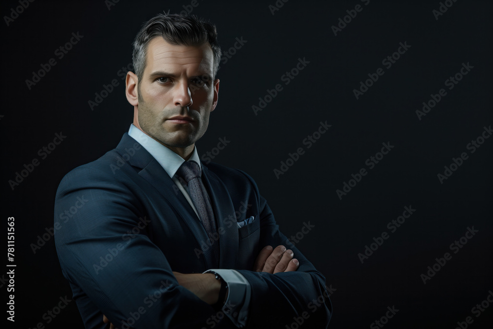 Portrait Photo of a Handsome Businessman, Generative AI Portrait Photo of a Handsome Businessman, Generative AI