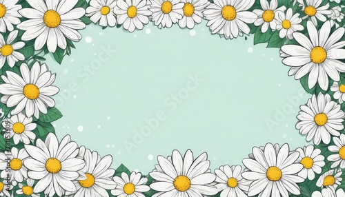 Enter the world of elegance with our hand-drawn white floral frame illustration © Александр Бердюгин