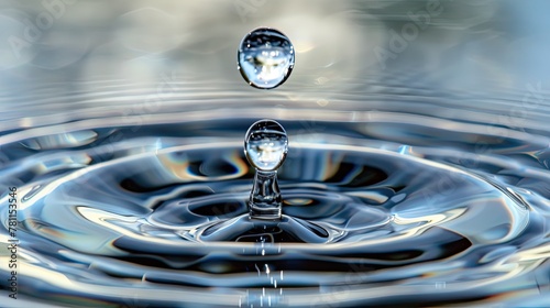 Water drops. Generative AI