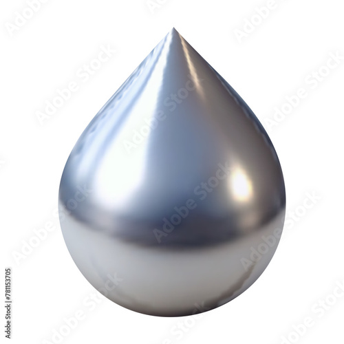 3d drop chrome metal. Y2K style. Vector illustration