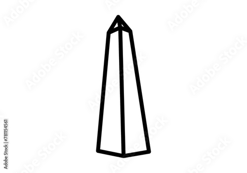 Icono negro de monumento de un monolito egipcio.