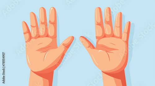 Hands icon design vector 2d flat cartoon vactor ill