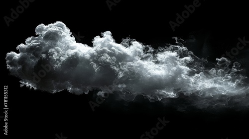 Black background with a smoke cloud