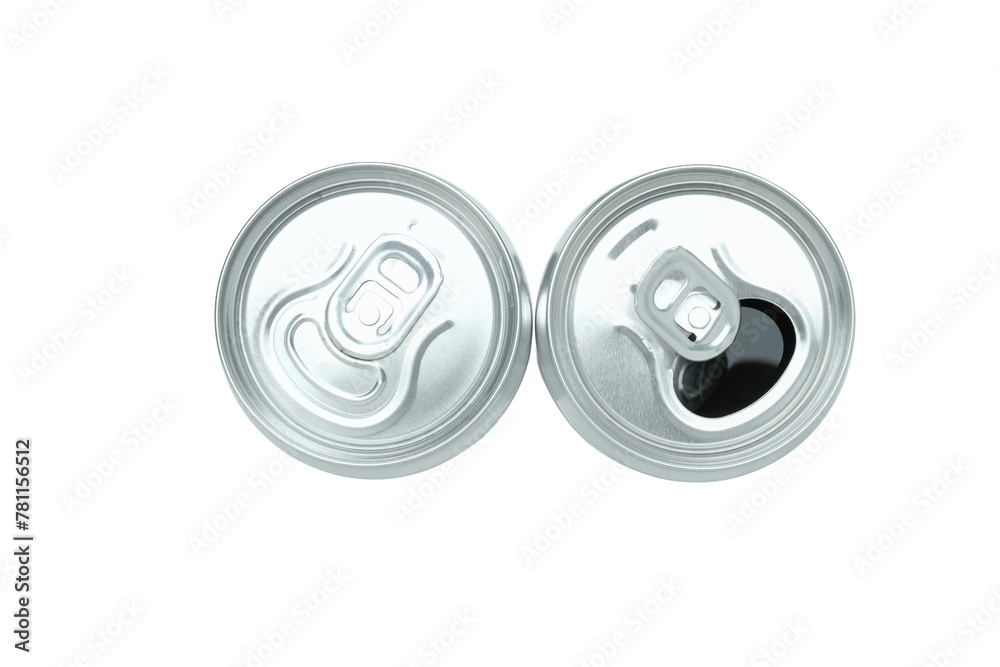 PNG,Top view of tin cans for drinks, isolated on white background PNG,Top view of tin cans for drinks, isolated on white background