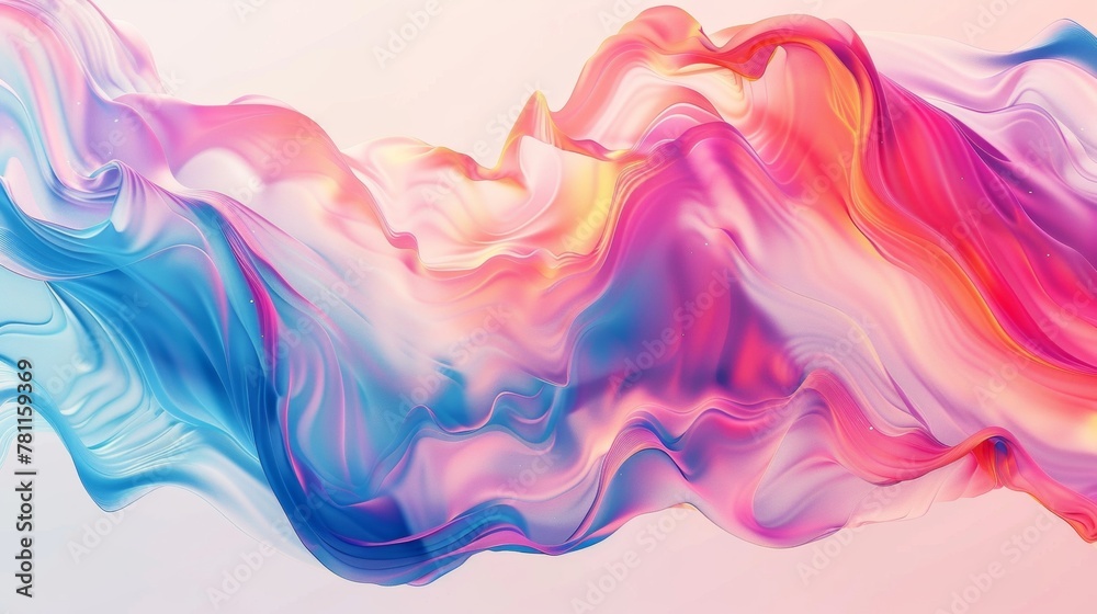 Colorful abstract fluid art painting - obrazy, fototapety, plakaty 