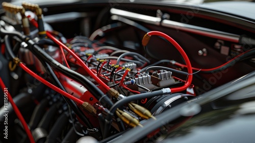 A main wiring harness being carefully routed through the chassis of a race car, emphasizing the importance of lightweight design and optimal performance in motorsports. © Khalif