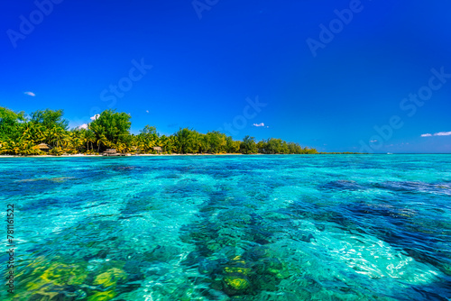 Fototapeta Naklejka Na Ścianę i Meble -  Serene tropical beach in Bora Bora, French Polynesia