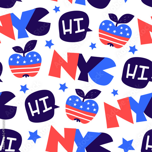 New york seamless vector pattern