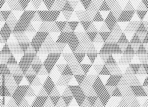 Halftone vector background. Monochrome halftone pattern. Abstract geometric dots background. Pop Art comic gradient black white texture. Design for presentation banner  poster  flyer  business card.