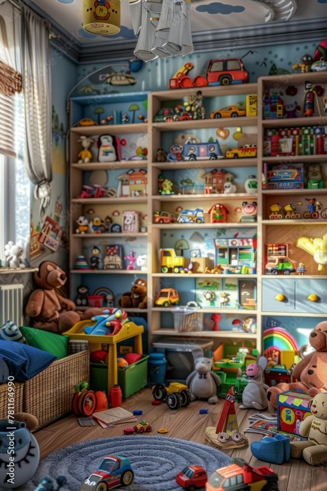 Fototapeta premium A child's room filled with toys